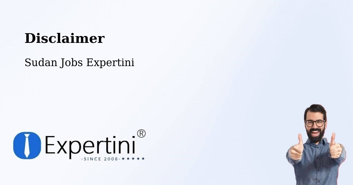 Disclaimer – Argo - Sudan Jobs Expertini